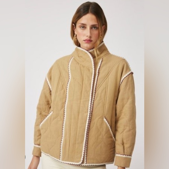 Suncoo Even Camel quilted jacket - Picture 2 of 16